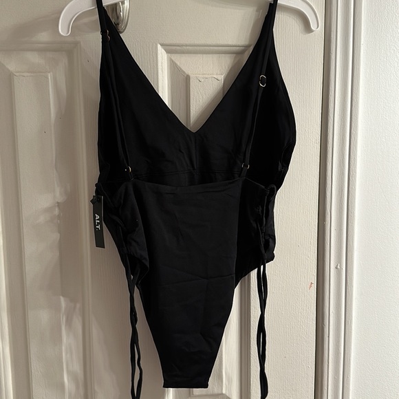 NWT- ALT SWIM Black plunge one piece bathing suit - NEVER WORN - Picture 2 of 5